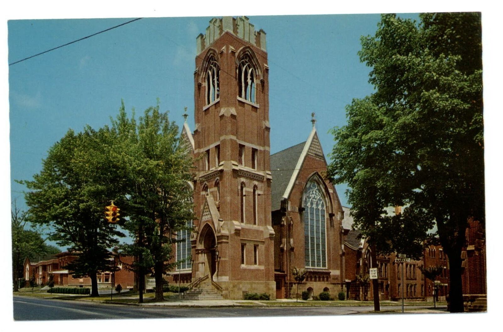 Wooster Ohio Lutheran Church unused vintage postcard
