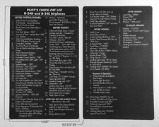 Consolidated B-24 2-sided Checklist on Aluminum, WW II Vintage Aviation CKL-0111 picture