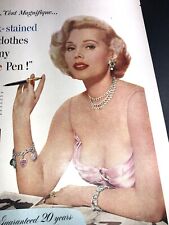 1953  Pin Up Zsa Zsa Gabor Paper-mate Fountain Ink Pen Hollywood Girl Lady picture