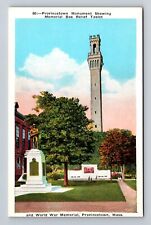 Provincetown MA-Massachusetts, Monument Showing Tablet, Vintage Postcard picture