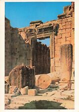Baalbek Lebanon, Temple of Bacchus Portal Ruins, Vintage Postcard picture