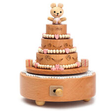 Wooden Music Box Wind Up Cartoon Musical Boxes Cute Classical Ornament picture